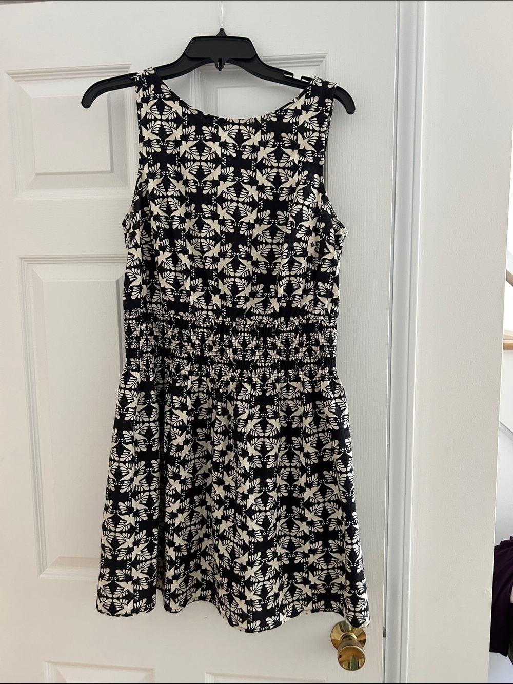 Universal Thread Black and Cream Floral Sleeveless Dress